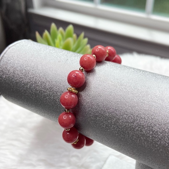 Red Jasper Energy Bracelet-8mm - Picture 2 of 6